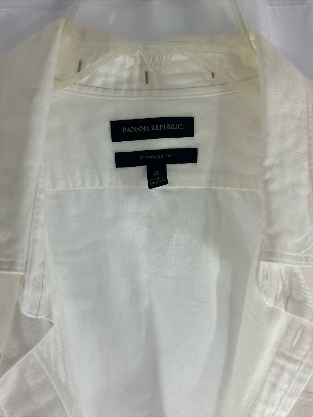Banana Republic Men’s White Button-Up Shirt XL